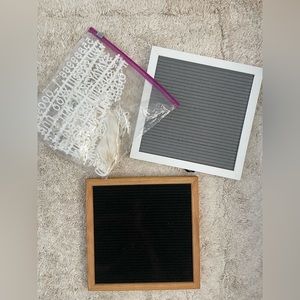 2 letter boards with letters